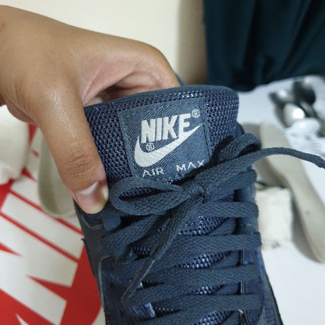 รองเท้าผ้าใบ nike แท้100% ผู้ชาย ผู้หญิง ✌☋☸Nike Air max 90 essential สีน้ำเงิน