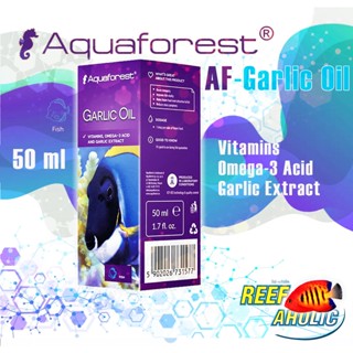 Aquaforest Garlic Oil 50 ml อาหารเสริมสำหรับปลาสวยงาม สูตรกระเทียมโทนผสม Omega-3 ใช้เหยาะผสมอาหารยิ่งดีแท้