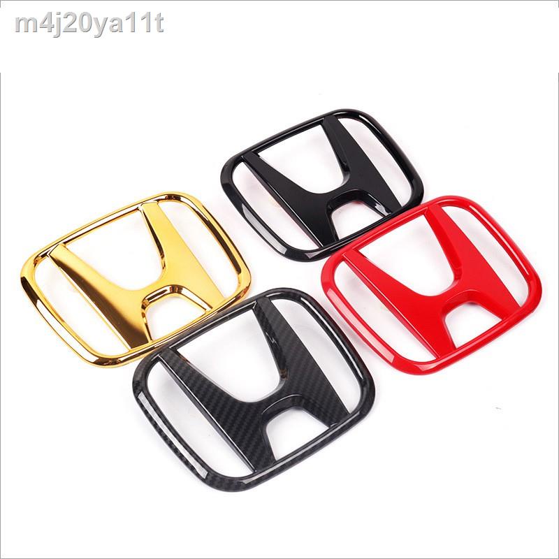 Front grille logo Rear trunk badge Steering wheel emblem Carbon fiber Gold for Honda CIVIC City Fit 