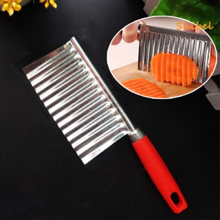 HOT_ Wave Crinkle ประหยัดเวลา Zag Fries Slicer เครื่องตัดผักสำหรับห้องครัว