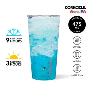 CORKCICLE :แก้วสแตนเลสสูญญากาศ3ชั้นความเย็นได้นานถึง9ชม.ความร้อนได้3ชม.475ML TUMBLER - GRAY MALIN SURFERS 16OZ