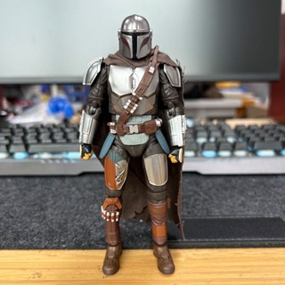 ✒✺Bandai SHF ของแท้ Star Wars The Mandalorian 2.0 Bescar เกราะอัลลอยด์ 6 นิ้วแบบเคลื่อนย้ายได้ทำด้วยมือ