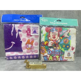 ใหม่ CHANEL2HAND99 ผ้าขนหนู TOWEL TOKYO DISNEY RESORT JAPAN สินค้านำเข้า ของแท้ 34x35cm Mickey DAISY Duck DISNEYLAND