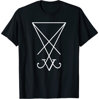 เสื้อยืด The Sigil Of Lucifer - Seal Of Satan - Occult Satanist Devil : เสื้อผ้า รองเท้า และเครื่องประดับ