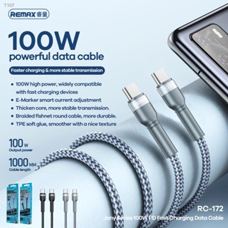 Remax, RC-172, type c to type c100W PD fast charging cable, charging + data transmission