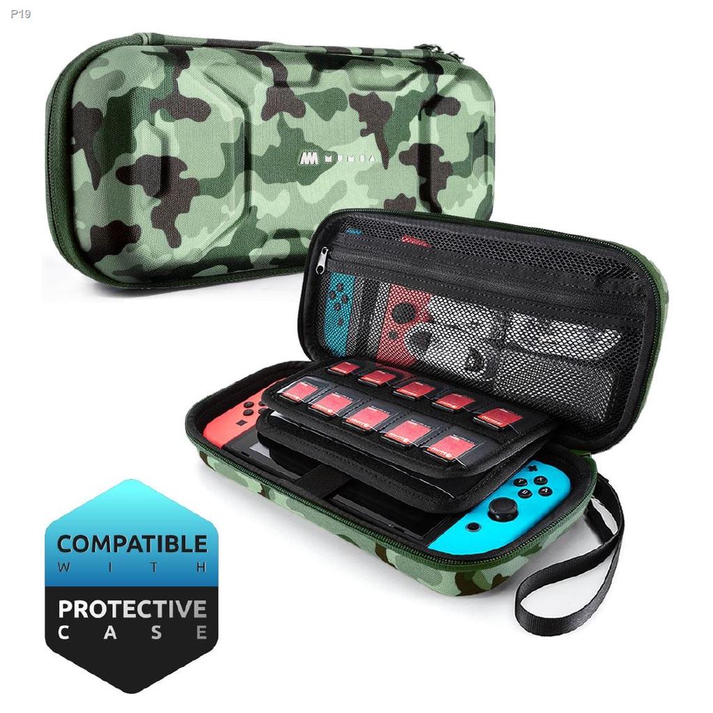 Chup Dulu Mumba Nintendo Switch Camouflage Carrying Case Deluxe Protective Waterproof Travel Carry Case Pouch