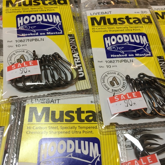 เบ็ด Mustad LiveBait 1/0 2/0 3/0 4/0