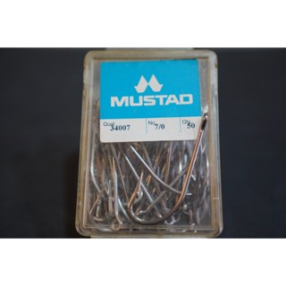 เบ็ด Mustad ( ตัวละ 16 บาท ) No. 6/0 🌟No. 7/0 Qual. 34007