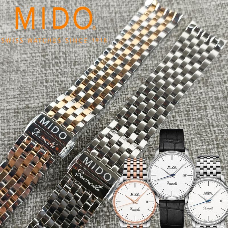 สายนาฬิกาผู้ชายสายนาฬิกา Mido รุ่นดัดแปลง Belen Serie40วันครบรอบM027โซ่เหล็กที่ระลึก WLDS
