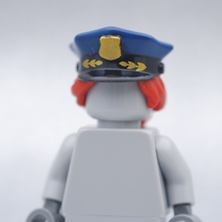 LEGO Dark Red Hair Police Hat HEADGEAR - LEGO® Minifigures Authentic เลโก้แท้