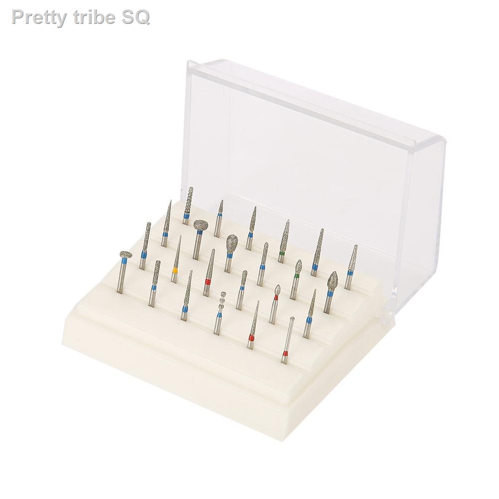 24Pcs High Speed Block Alloy Burs Holder Diamond Burs Drill