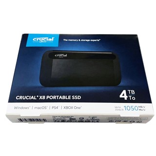 Crucial X8 4TB External USB 3.2 Gen2 Type-C Portable SSD (1050MB/s) CT4000X8SSD9