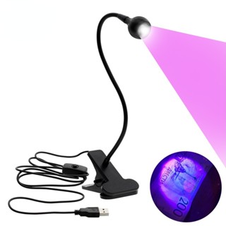 hot✜♣เครื่องเป่าเล็บ Led Uv Light Usb แบบคลิปหนีบยืดหยุ่นสําหรับตรวจจับเล็บเจล Diy