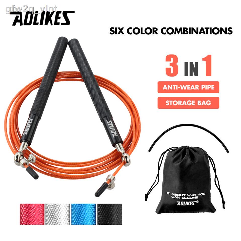 AOLIKES 1Pc Crossfit Speed Jump Rope Professional Skipping Rope For MMA Boxing Fitness Skip Workout Training With Carryi