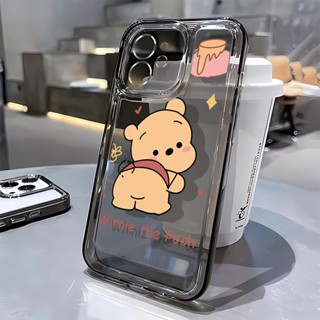 เคสโทรศัพท์มือถือแบบนิ่ม ใส กันกระแทก ลายการ์ตูนหมีพูห์น่ารัก สําหรับ iphone 14 pro max 11 12 13 7 8 Plus X XR XSMax