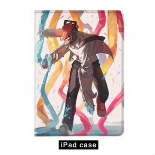 chainsaw man เคสไอแพด gen5/6 air 4 5 mini 1/2/3/4/5/6 เคส ipad 10.2 gen 7 8 9 gen10 pro11 2022 tri-fold case pen slot