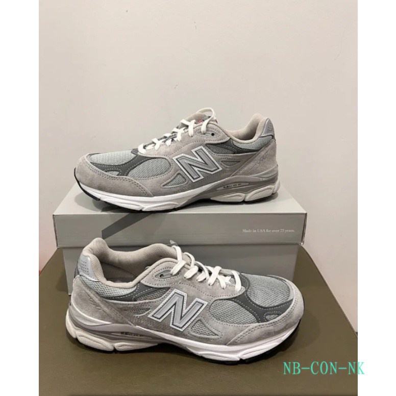 ❤️ของแท้ 100%  New Balance 990 v3 gray NB990 Sports shoes