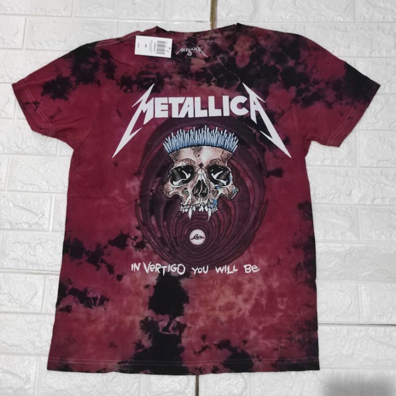 เสื้อยืดวง Metallica in vertigo you will be มัดย้อม ลิขสิทธิ์แท้ ปี2021