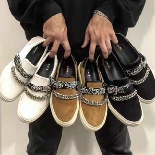 Amiri รองเท้าแตะ Loafers แฟลตโซ่โลหะ