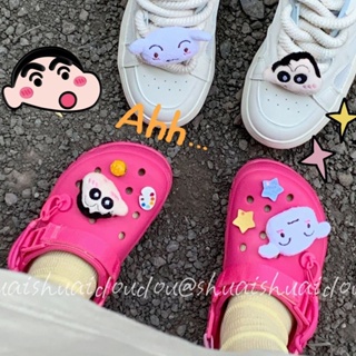 🔥DIY ที่ติดรองเท้า crocs สไตล์น่ารัก ตัวการ์ตูนติดรองเท้า ตกแต่งสวยงาม รูปแบบการ์ตูน ตัวติดรองเท้าหัวโต