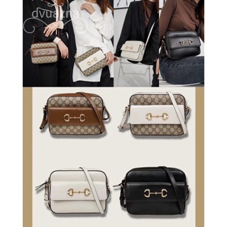 แบรนด์ใหม่ 100% ของแท้ GUCCI Horsebit 1955 Series กระเป๋าสะพายไหล่กระเป๋าสะพาย