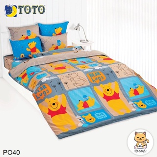 Toto (ครบเซ็ต) ผ้าปูที่นอน+ผ้านวม 3.5ฟุต 5ฟุต 6ฟุต หมีพูห์ Winnie The Pooh PO40 #โตโต้ เครื่องนอน ชุดผ้าปู ชุดผ้าปูเตียง