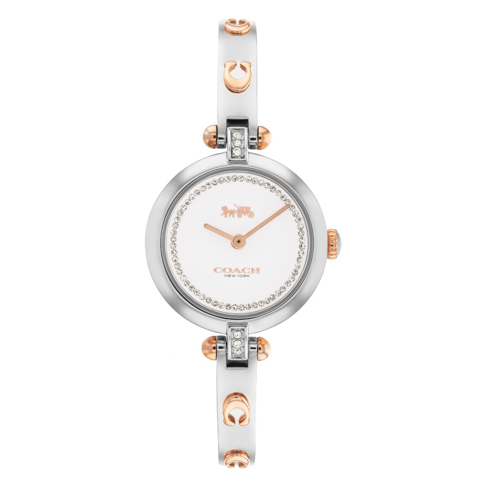 Coach Cary co14504084 women's silver/rose gold watch