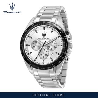 [2 Years Warranty] Maserati Traguardo 45mm White Silver Dial Mens Quartz Watch R8873612049