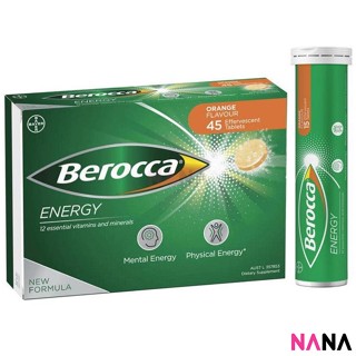 BAYER Berocca Effervescent Tablets Orange Flavour 45 Tablets