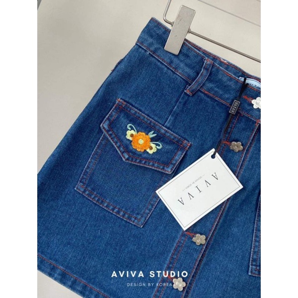 กางเกงกระโปรงยีนต์ AVIVA STUDIO🦚🦚🌷🌷💗💗