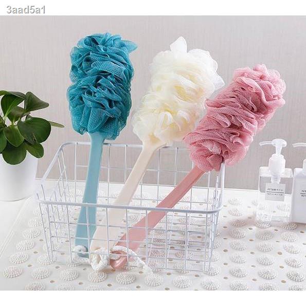 Long Handle Hanging Soft Mesh Back Body Bath Brush Shower Scrubber Sponge Back Brush Spa Scrubber