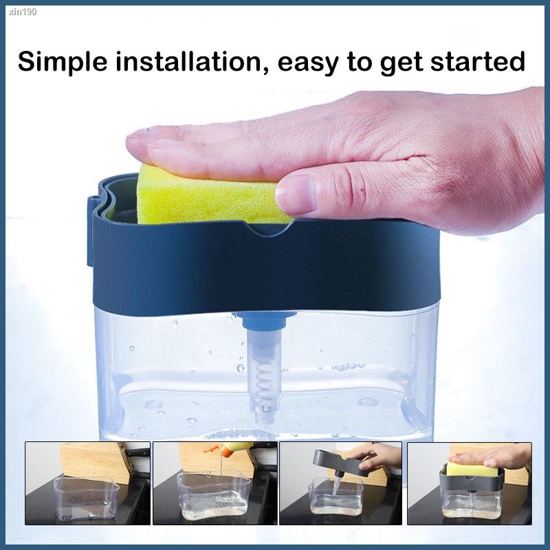✲♙✾Dishwash Dispenser/Soap Dispenser/Sponge Holder/Kitchen Tool/Soap Pump Liquid/Sponge Holder/Soap Caddy