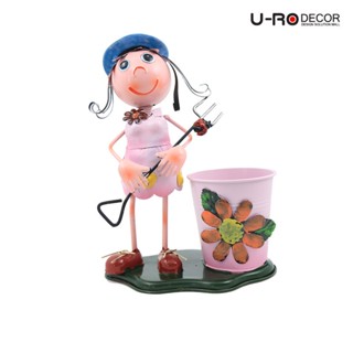 U-RO DECOR รุ่น SUSIE-B (ซูซี่-B) สีชมพู กระถางดอกไม้