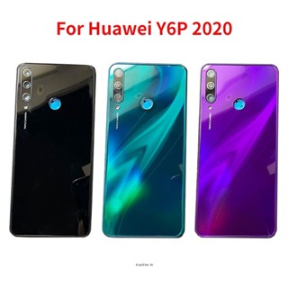 ใหม่ ฝาครอบแบตเตอรี่ด้านหลัง พร้อมเลนส์กล้อง สําหรับ Huawei Y6P 2020 MED-LX9 LX9N