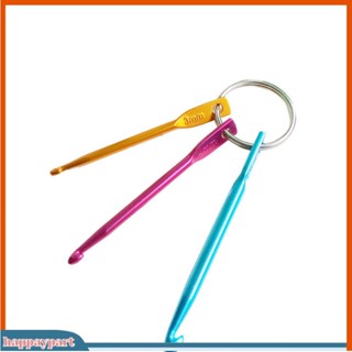 (happaypart) 3Pcs Mixed Aluminum Crochet Hook Knitting Knit Needle Weave Yarn DIY Tool Set