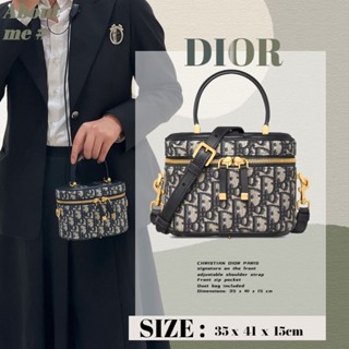 ดิออร์ Dior Small CD SIGNATURE VANITY Bag กระเป๋าเครื่องสำอางสุภาพสตรี