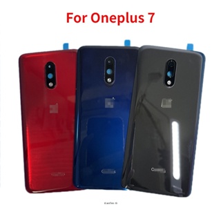 ใหม่ ฝาครอบแบตเตอรี่ด้านหลัง 3D พร้อมเลนส์กล้อง และกาว แบบเปลี่ยน สําหรับ OnePlus 7 1+ 7