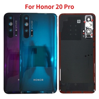 ใหม่ แท้ ฝาครอบแบตเตอรี่ด้านหลัง พร้อมเลนส์กล้อง แบบเปลี่ยน สําหรับ Huawei Honor 20 Pro