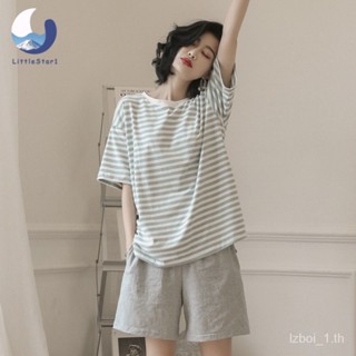 ชุดนอนผู้หญิงไซส์ใหญ่ สีสันน่ารัก แขนสั้นขาสั้น สบายๆ ใส่ได้ทั้งในบ้านและนอกบ้าน