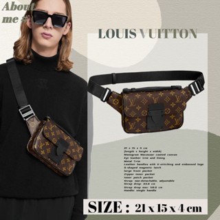 Louis Vuitton S LOCK SLING bagผู้ชาย/กระเป๋าสะพายข้าง/M45807