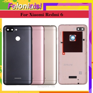 เคสแบตเตอรี่พลาสติก พร้อมปุ่มกล้อง แบบเปลี่ยน สําหรับ Xiaomi Redmi 6A Redmi 6