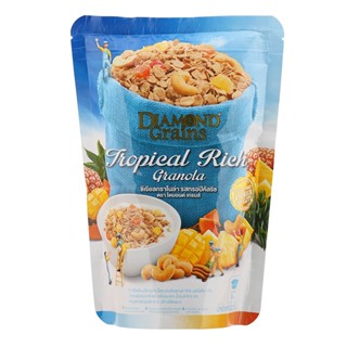 ไดมอนด์เกรนส์กราโนล่ารสทรอปิคัลริช 220กรัม  /  Diamondgrains Tropieal Rich Granola 220g.