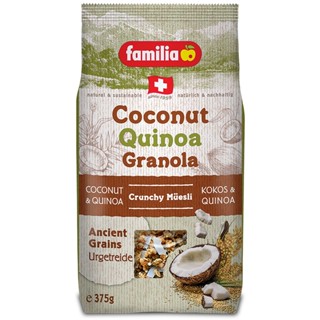 แฟมิเลียธัญพืชอบกรอบผสมเกล็ดมะพร้าวและคีนัว 375กรัม  /  Familia Coconut Quinoa Granola 375g.