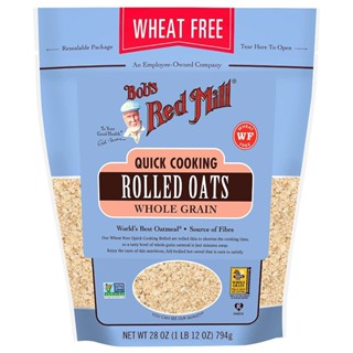 บ๊อบส์เรดมิลล์กลูเตนฟรีโรลล์โอ๊ตควิก 794กรัม  /  Bobs Red Mill Gluten Free Quick Cooking Oats 794g.