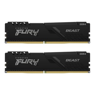 แรมสำหรับคอมพิวเตอร์ // 32GB (16GBx2) DDR4 3200MHz RAM (หน่วยความจำ) KINGSTON FURY BEAST DDR4 (BLACK) (KF432C16BBK2/32)