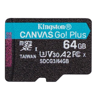 อุปกรณ์จัดเก็บข้อมูล +++ 64 GB MICRO SD CARD (ไมโครเอสดีการ์ด) KINGSTON CANVAS GO PLUS (SDCG3/64GB)