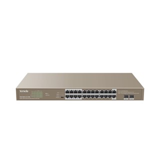 อุปกรณ์เน็ตเวิร์ค +++ SWITCH (สวิตซ์) TENDA 24GE+2SFP ETHERNET SWITCH WITH 24-PORT POE (TEG1126P-24-410W)