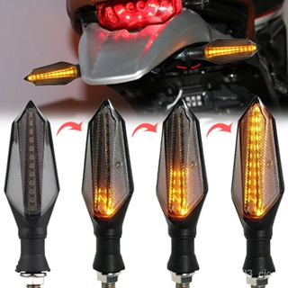 4Pcs LED Two Color Motorcycle Taillight Running Water Turn Signal Indicator Motorcycle Refitting Steering Light Moto Acc