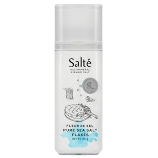 ซอลท์เต้เกล็ดดอกเกลือทะเลบริโภคไม่เสริมไอโอดีน 65กรัม  /  Salte Pure Sea Salt Flakes 65g.