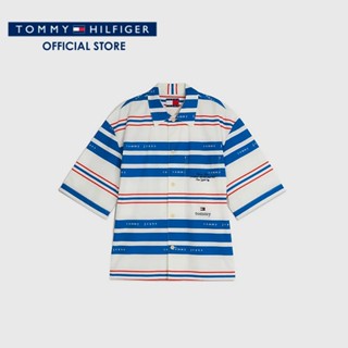 Tommy Hilfiger เสื้อเชิ้ตแขนสั้นผู้ชาย รุ่น DM0DM16001 YBL - หลากสี